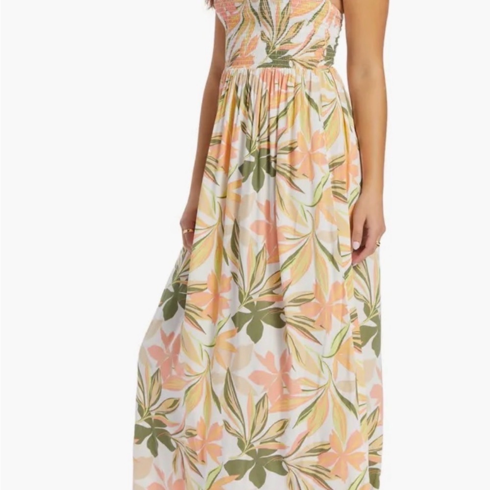 Bungalow Floral Smocked Maxi Dress - Picture 2 of 6